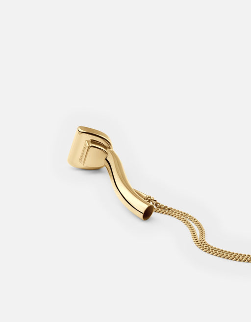 Miansai Necklaces Vacuum Straw Pendant Necklace, 14k Gold Polished Gold / 24 in.