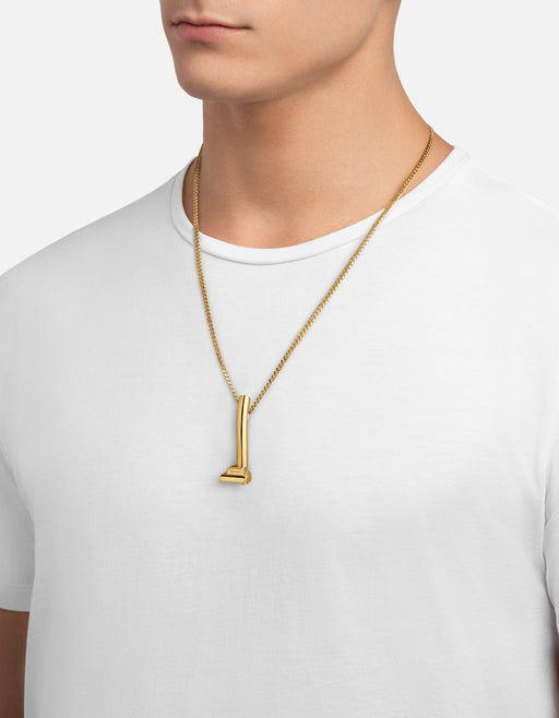 Miansai Necklaces Vacuum Straw Pendant Necklace, 14k Gold Polished Gold / 24 in.