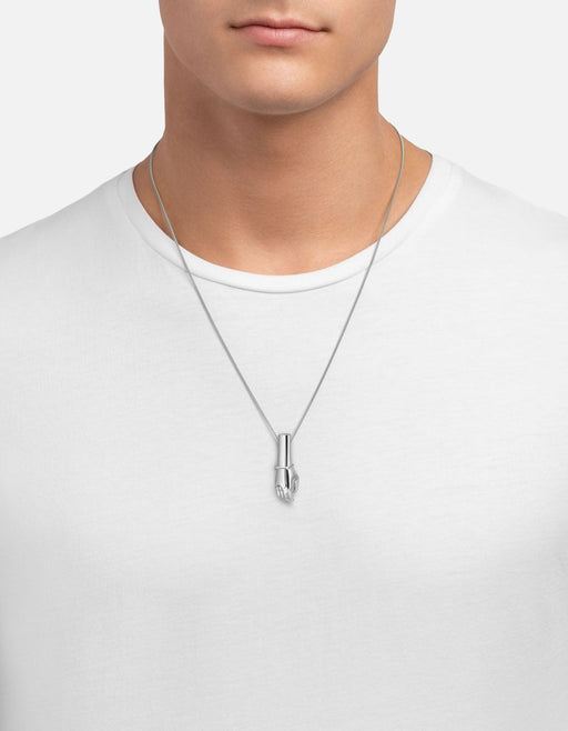 Miansai Necklaces Roach Clip Pendant Necklace, Sterling Silver Polished Silver / 24 in.