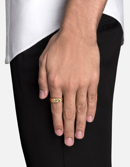 Miansai Rings Numero Ring, 14K Gold