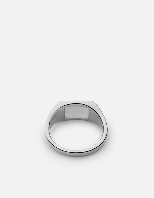 Miansai Rings Lennox Chalcedony Pinky Ring, Sterling Silver