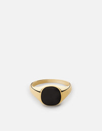 Miansai Rings Olympus Signet Ring, Gold Vermeil/Black Black / 8