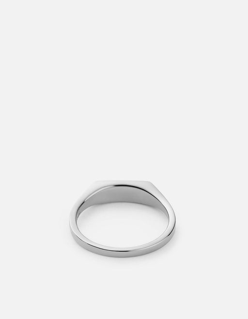 Miansai Rings Thin Lennox Chalcedony Ring, Sterling Silver