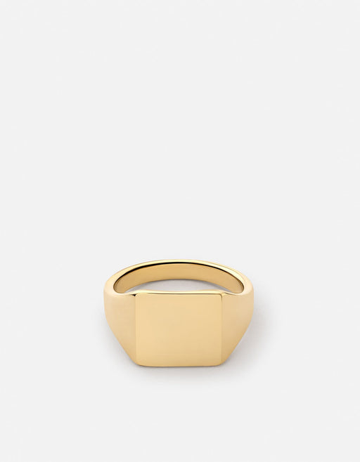Miansai Rings Ledger Pinky Ring, Gold Vermeil Polished Gold / 7.5