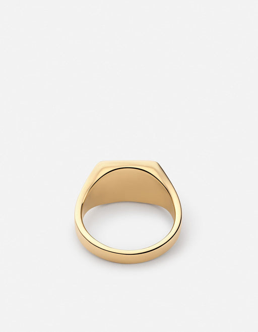Miansai Rings Ledger Pinky Ring, Gold Vermeil
