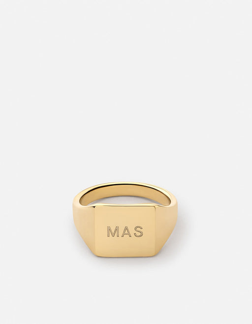 Miansai Rings Ledger Ring, Gold Vermeil