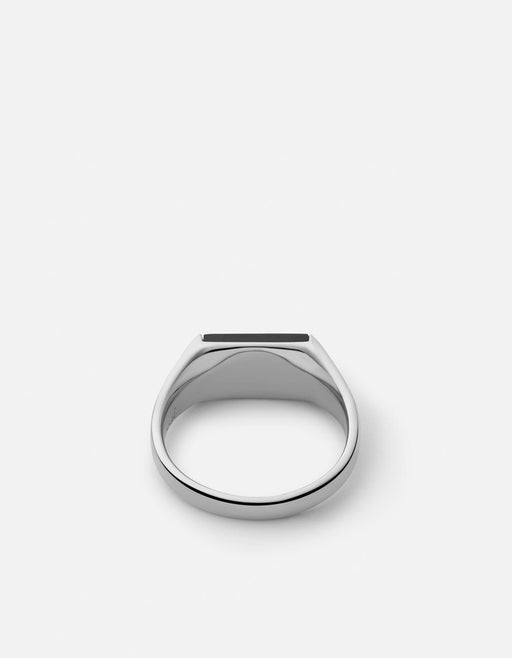 Miansai Rings Duo Onyx Ring, Sterling Silver