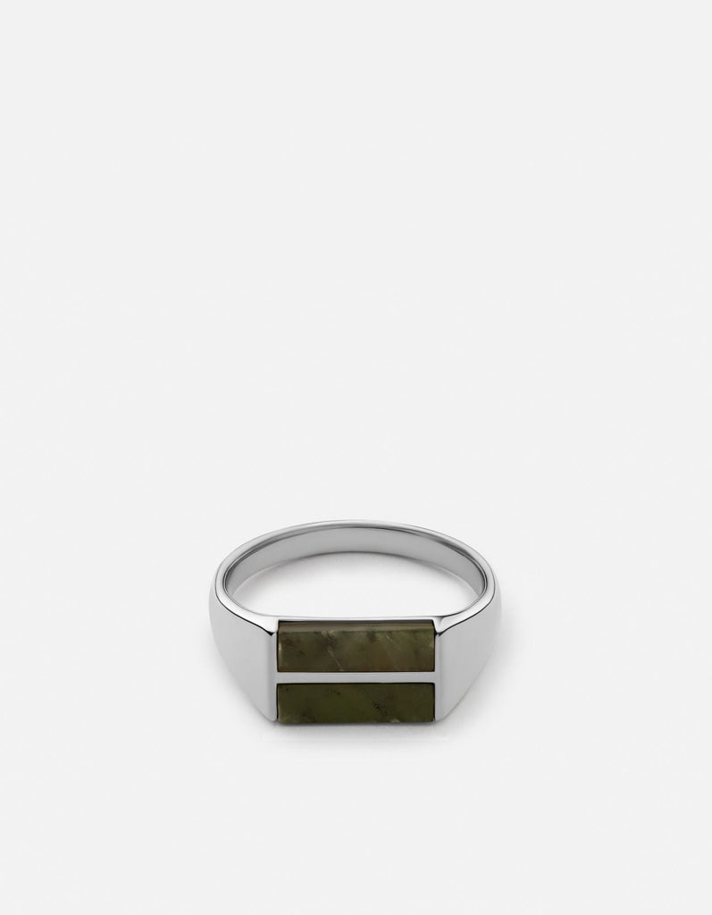 Miansai Rings Duo Jasper Ring, Sterling Silver