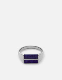 Miansai Rings Duo Lapis Ring, Sterling Silver Blue / 8