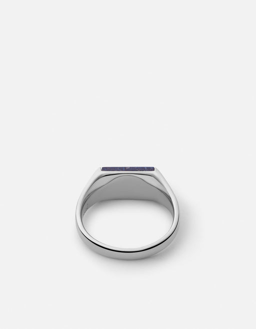 Miansai Rings Duo Lapis Ring, Sterling Silver