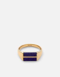 Miansai Rings Duo Lapis Ring, Gold Vermeil Blue / 8