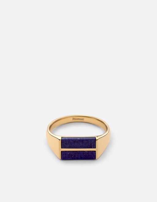 Miansai Rings Duo Lapis Ring, Gold Vermeil Blue / 8