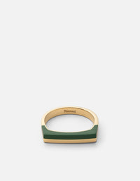 Miansai Rings Silas Ring, Gold Vermeil/Green