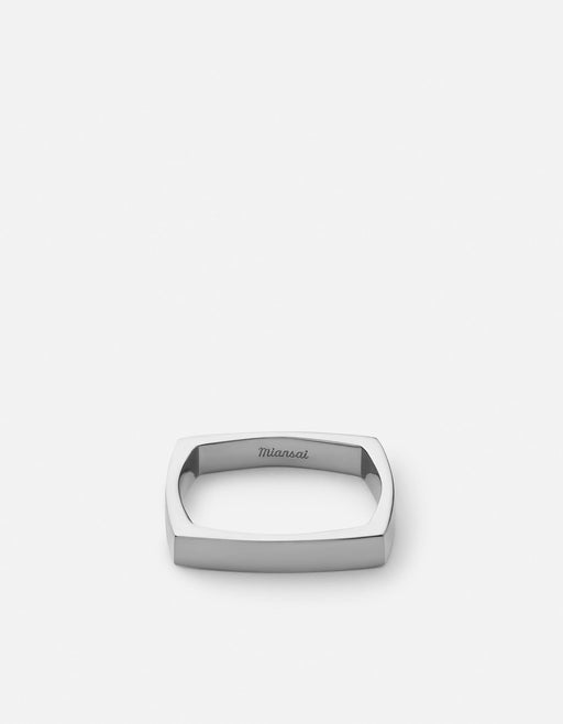 Miansai Rings Level Ring, Sterling Silver Polished Silver / 8