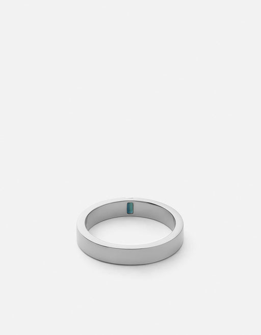 Miansai Rings 4mm Sapphire Baguette Band, Sterling Silver