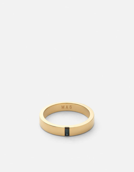 Miansai Rings 4mm Sapphire Baguette Band, Gold Vermeil