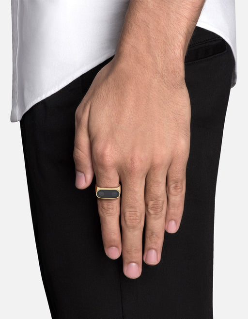 Miansai Rings Dual Camera Signet Ring, 14k Gold