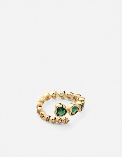 Miansai Rings Tali Multi Heart Ring, Gold Vermeil