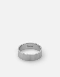 Miansai Rings 6mm Axel Ring, Sterling Silver Polished Silver / 10 / Monogram: No