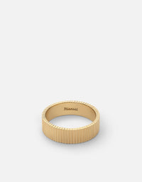 Miansai Rings 6mm Axel Ring, Gold Vermeil Polished Gold / 10 / Monogram: No