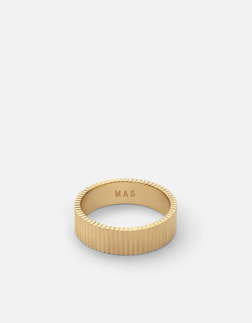 Miansai Rings 6mm Axel Ring, Gold Vermeil