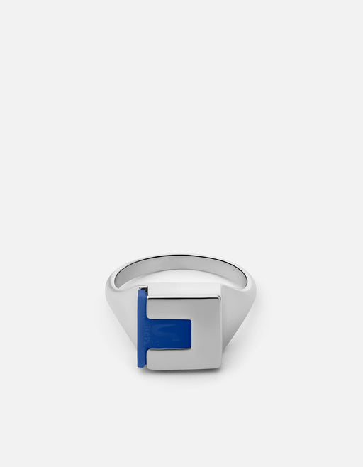 Miansai Rings Fuse Ring, Sterling Silver Blue / 10