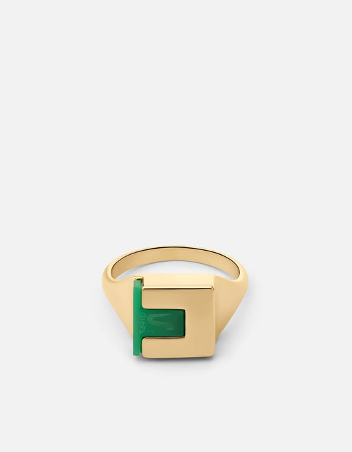 Miansai Rings Fuse Ring, Gold Vermeil Green / 10