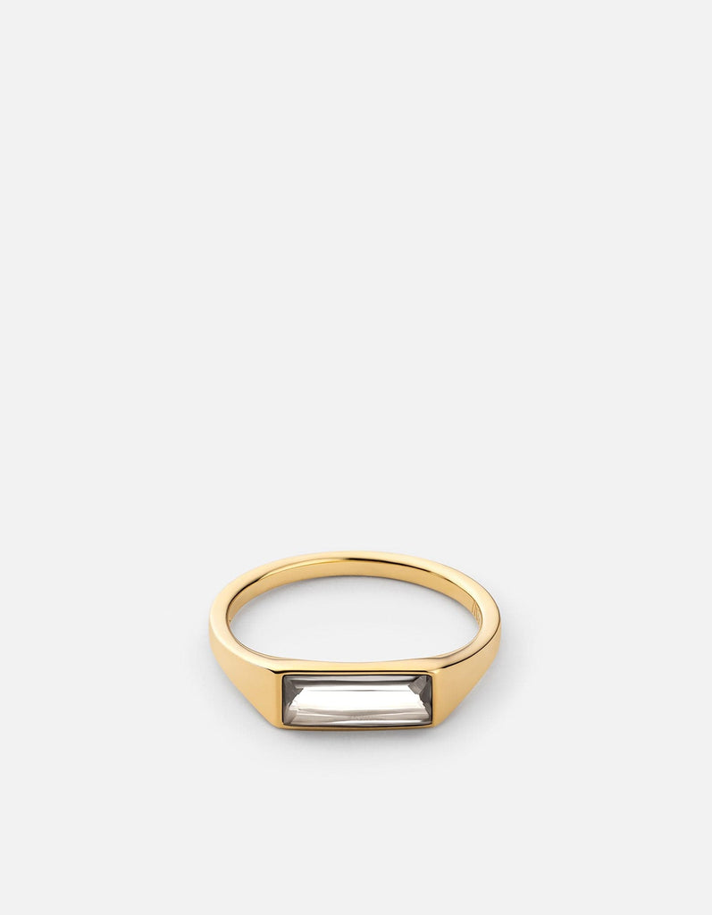 Miansai Rings Sia Topaz Ring, Gold Vermeil White / 7