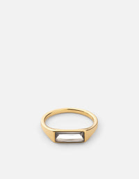 Miansai Rings Sia Topaz Ring, Gold Vermeil White / 7
