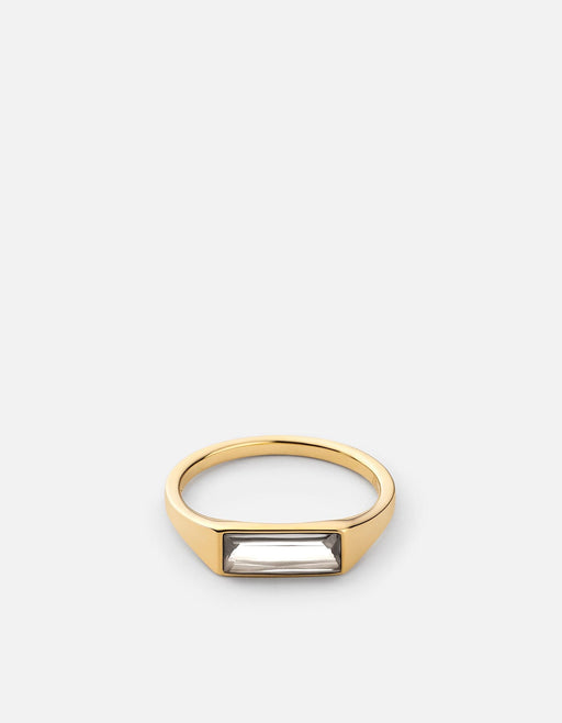 Miansai Rings Sia Topaz Ring, Gold Vermeil White / 7