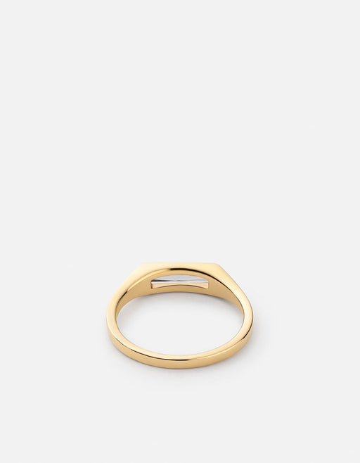 Miansai Rings Sia Topaz Ring, Gold Vermeil