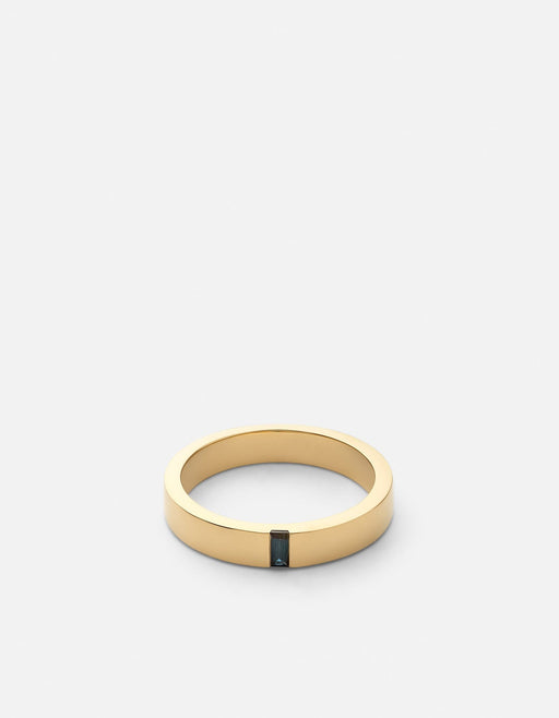 Miansai Rings 4mm Baguette Sapphire Band, 14k Gold