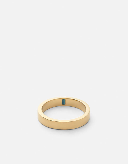 Miansai Rings 4mm Baguette Sapphire Band, 14k Gold