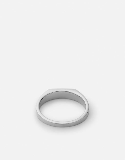 Miansai Rings Valor Spinels Signet Ring, Sterling Silver/Brushed