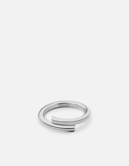 Miansai Rings Emer Ring, Sterling Silver/Sapphire Blue / 10