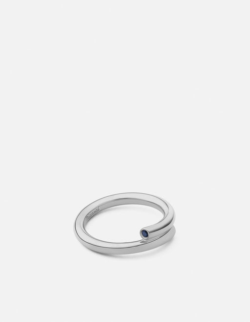 Miansai Rings Emer Ring, Sterling Silver/Sapphire