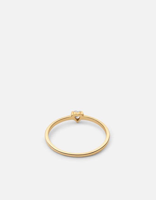 Miansai Rings Adora Heart Ring, Gold Vermeil/Sapphire