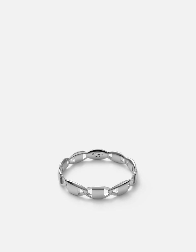 Miansai Rings Ova Ring, Sterling Silver Polished Silver / 8