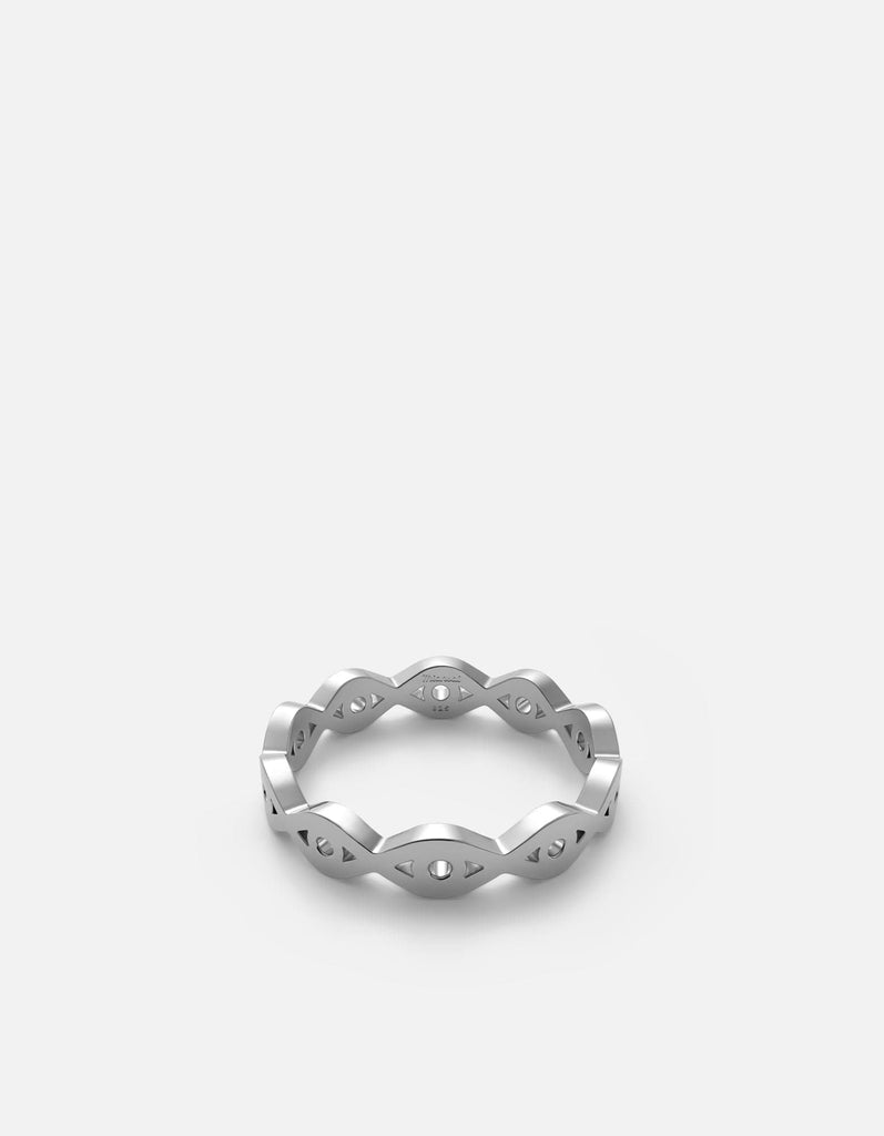 Miansai Rings Mati Eye Ring, Sterling Silver Polished Silver / 8