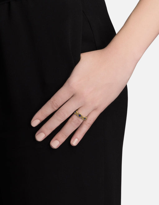 Miansai Rings Evil Eye Ring, Gold Vermeil/Spinels