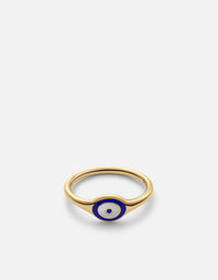 Miansai Rings Single Blue Eye Ring, Gold Vermeil Polished Gold / 7