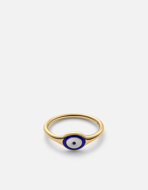 Miansai Rings Single Blue Eye Ring, Gold Vermeil Polished Gold / 7