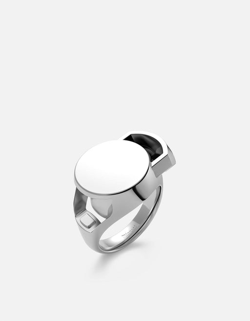Miansai Rings Locket Signet Ring, Sterling Silver