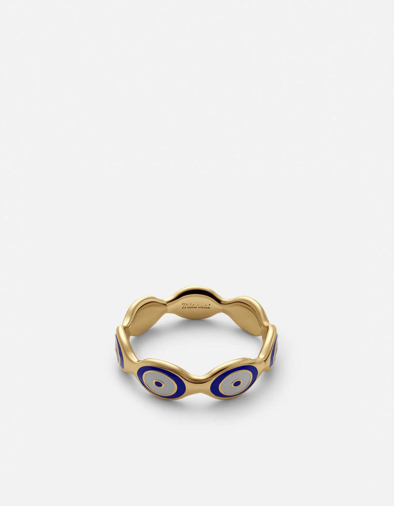 Miansai Rings Blue Eye Ring, Gold Vermeil