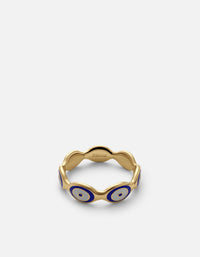 Miansai Rings Blue Eye Ring, Gold Vermeil