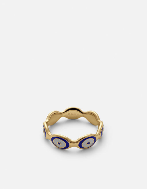 Miansai Rings Blue Eye Ring, Gold Vermeil