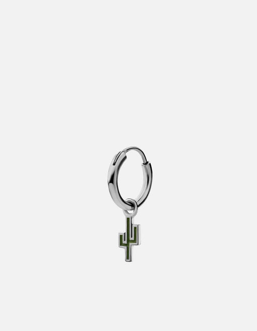 Miansai Earrings Cactus Huggie Earring, Sterling Silver/Green Green / Single