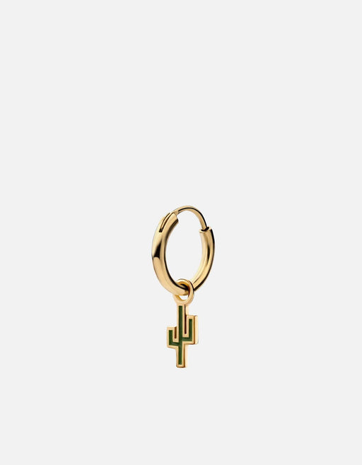 Miansai Earrings Cactus Huggie Earring, Gold Vermeil/Green Green / Single