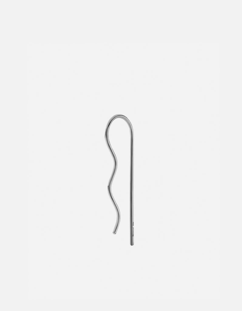 Miansai Earrings Curve Threader Earring, Sterling Silver Polished Silver / Single