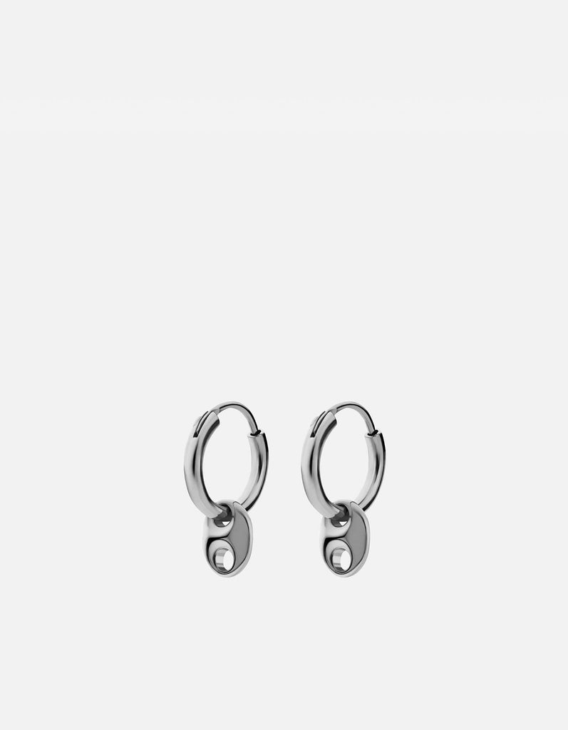 Miansai Earrings Pyper Huggie Earrings, Sterling Silver Polished Silver / Pair
